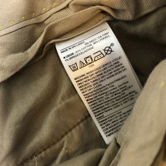 Banana Republic Pants Mens 34L 34x33 Slim Chino AOP Print All Over Stretch - Picture 3 of 12